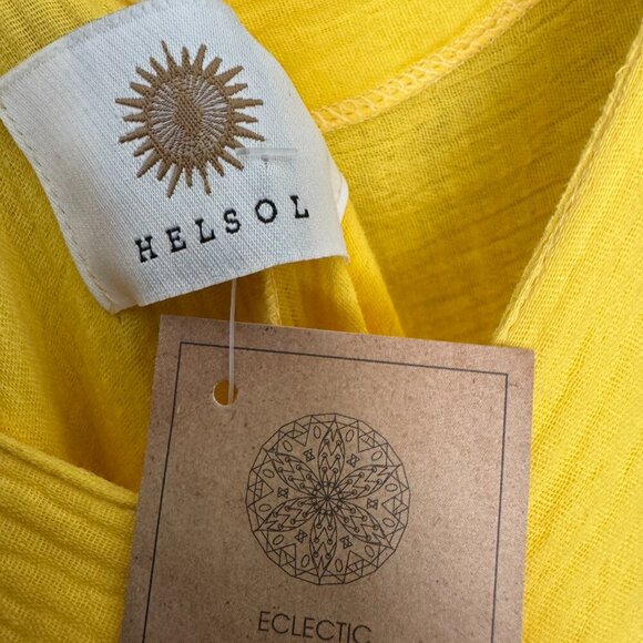 HELSOL x Eclectic Array Yellow Cotton Maxi Dress – One Size - Picture 5 of 5